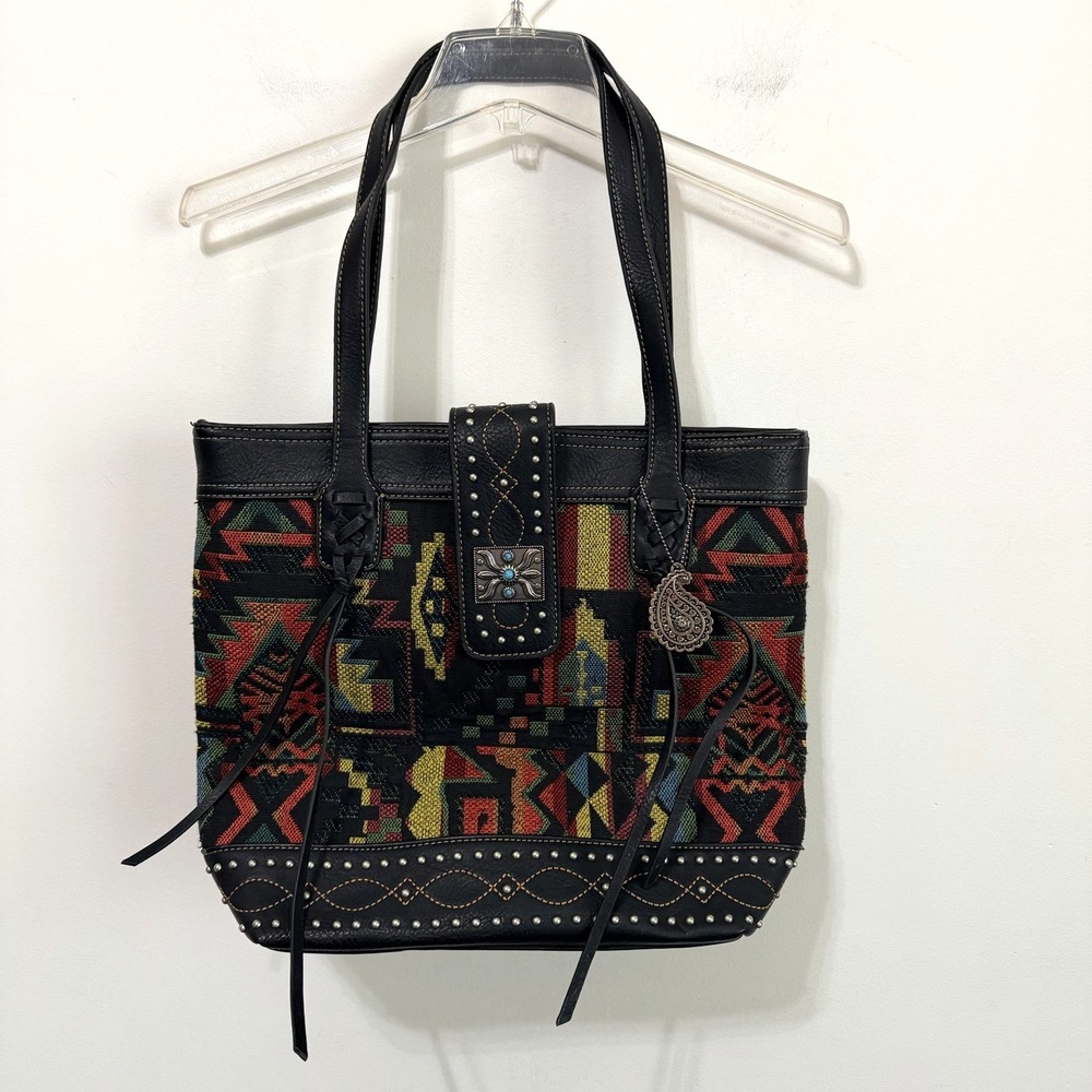 Bandana by American West‎ Tote Purse Aztec Tapestry Boho Retro Shoulder Bag